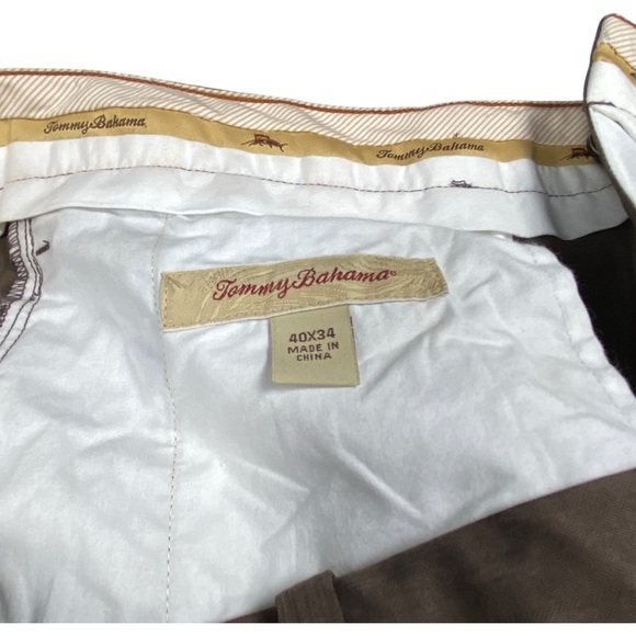 Tommy Bahama Men's Dark Brown Silk Blend Pants, 40 x 34 - Picture 8 of 15